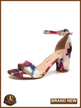 Women's Chunky High Heel Sandals Block Heel Adjustable Buckle